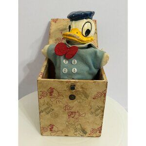 Vintage 1940s Donald Duck Jack-In-The-Box Toy Spear Products Walt Disney Works!